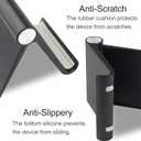 Mobile Phone Holder, Phone Stand Desk Desktop Mobile Holder Adjustable Foldable Portable Video Call Mount (1PH -Black)