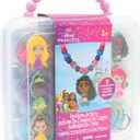 Disney Princess Necklace Activity Case  Jewelry Making Kit with Beads, Charms & Strings  Create Custom Princess Necklaces  Craft Gift for Girls Ages 3+  Portable Storage Case Included