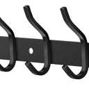 23 Inch Coat Rack Wall Mount with 8 Hooks, Black Wall Hook Rack