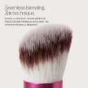 BASMA Beauty Complexion Foundation Makeup Brush, Dense Round Ultra-Soft Vegan Taklon Bristles for Cream, & Liquid, Seamless Blending for Bronzer, Contour, Concealer & Blush, Cruelty-Free