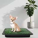 Sunnymove 2pcs Artificial Grass Artificial Grass for Dog Potty, Dog Grass Pee Pad with Drainage Holes, Replacement Turf Mats for Potty Training Washable Realistic for Outdoor Indoor Pet (Large)