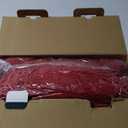 Dowin Heated Wearable Blanket Battery Powered, Come with 5000mAh Portable Rechargeable Charger, Cordless Wireless USB Fannel Sherpa Oversized Hoodie Sweatshirt, Machine Washable, Christmas Red