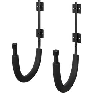 2-Pack of Kayak Storage Hook Sets - Kayak Wall Mount Hangers with 100lb Capacity Per Pair for Paddleboards, Surfboards,