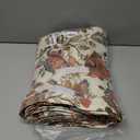 FMFUNCTEX 100% Boho Blackout Floral Curtains for Bedroom, Vintage Flower Patterned Beige Curtains 84 Inches Long for Living Room Darkening Thermal Insulated Grommet Window Farmhose Drapes 2 Panels