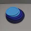 Replacement Lids for Pyrex Containers Round Glass Food Plastic - (2) 2-Cup Light Blue, (2) 4-Cup Blue, (2) 7-Cup Navy - BPA-Free, Dishwasher & Microwave Safe
