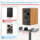 Adjustble Bookshelf Speaker Stands & Studio Monitor Stands Pair, Height Extend 29"37.5" Surround Sound Speaker Stands for Klipsch, Polk, Yamaha, Bose, PreSonus, JBL Nano K, Built-in Cable Management