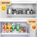 CiWiVOKi 3 Tier Expandable Spice Rack Organizer, Plastic Spice Rack, Adjustable Length 14.6In-25.8In, Non-Skid Tiered Spice Shelf Organizer for Kitchen Cabinet, Cupboard, Pantry, White/Grey
