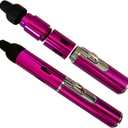 Torch Butane Lighters,Lighter Refillable Butane Fuel Soft Flame Adjustable Pen Torch Windproof Lighters, 2 Pack Purple(Gas Not Included)