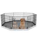 Dog Playpen Bottom Pad Fits for 24 Inch 8 Panels Regular Octagon Metal Exercise Pet Playpen, Dog Crate Pad Puppy Playpen Pad. (Note: Playpen Not Included) -Gray