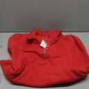 ATHMILE Womens Sweatshirts Half Zip Cropped Pullover Fleece Quarter Zipper Hoodies Fall Winter Fashion Outfits Red XL