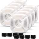 16Pcs Pet Fountain Filters Replacement, Compatible with 95Oz/2.8L Dog & Cat Water Fountain, 8 Carbon + 8 Sponge Filters