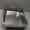 Stainless Steel Cat Litter Box, 15.7"11.8"4" Metal Litter Pan, Small Litter Box for Little Cats Kittens, Easy Cleaning