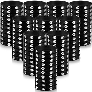 Soulchen 100 Pcs Paw Print Silicone Bracelets Dog Paw Print Rubber Wristbands for Birthday Puppy Animal Decorations Goodie Bag Party Favor Stuffers Silicone Bracelets (Black)