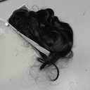 ponytail extension,16" claw clip hair extensions ponytail short curly hair ponytail Extension Natural Looking Synthetic Hairpiece for Women Black