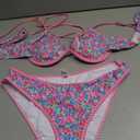 Summer Bikinis Sets for Women Two Piece Push Up Bikini Swim Suit Floral Print Bathing Suit for Women Multicolor
Size M
