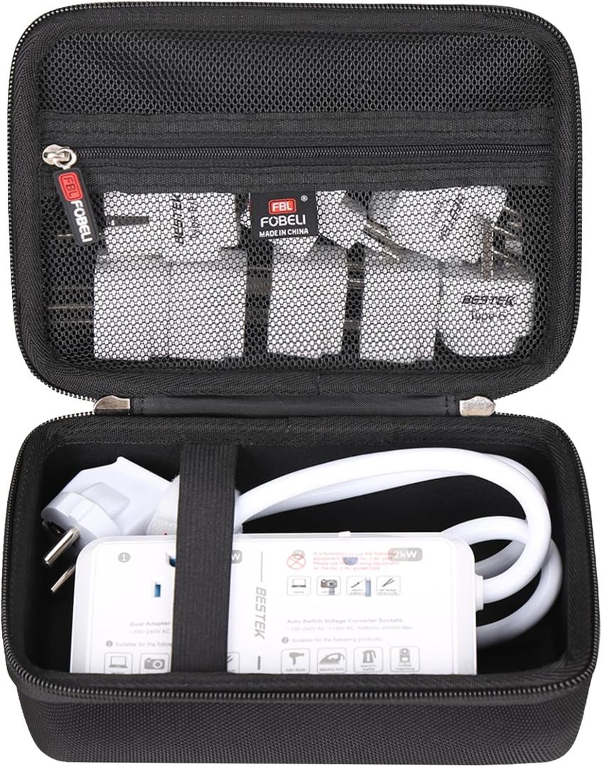FBLFOBELI Hard Carrying Case for BESTEK Universal Travel Adapter 220V to 110V Voltage Converter (2000W Voltage Converter)