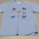 Blue Bow and Ribbon Cute Graphic for Women T-Shirt