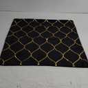 DEZENE 24x24 Inch Gold Velvet Throw Pillow Covers: Square Decorative Pillow Cases for Bedroom Sofa Couch Living Room, Black