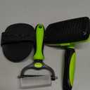 3PCS Self Cleaning Slicker Brush & Pet Grooming Rake & Bath Brush for Dogs,Cats and Horses | Double-Sided Dematting Comb & Skin Friendly Deshedding Grooming Tool | Premium Pet Supplies(Green Black)