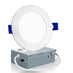 4 Inch LED Recessed Ceiling Light with Junction Box, 3000K/4000K/5000K Selectable, 9W=75W 750LM, Dimmable Canless Downlights, ETL and Energy Star Listed