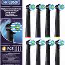 Replacement Heads Compatible with Braun Oral-B Pro 1000, Genius X, Smart 1500 Electric Toothbrush, 8 Pcs Precision Brush Heads Refills Compatible with Oral-B (Black)