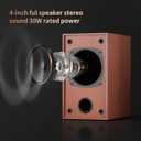 Elimavi Passive Bookshelf Speakers for Home Theater Surround Sound, Satellite Stereo Speakers with Classic Wood Grain for Record Player/Computer/TV, Wall Mountable, Cable Included, Wood Grain Color