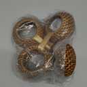 Saro Lifestyle Avignon Collection Woven Rattan Napkin Ring (Set of 4), Caramel