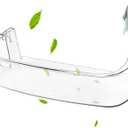 AMI PARTS WPW10430639 W10324876 Freezer Door Shelf Bin compatible with Whirlpool Kenmore Refrigerator Door Shelves-Fit for Freezer Side Door (transparent)-Send Scouring Pad