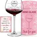 DOTOAKACI 21st Birthday Gifts for Her - 21 Wine Glass Birthday Girl - Vintage 2004 Engraved 21st Wine Glass - 21 Year Old Bday Decorations For Women, Friends, Daughter, Sister - Turning 21 Present