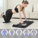 JANUA Pilates Board - Pilates Reformer Set, Multi-Purpose Foldable Pilates Reformer Board for Home, 5 in 1 Pilates Sliding Board