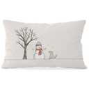 Wheatwin Winter Snowman Throw Pillow Covers 12x20, Boho Cozy Winter Christmas Decor Indoor Outdoor Decorative Throw Pillows Cases for Home Bed Living Room Couch