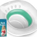 RUGUO Sitz Bath for Toilet Seat - Yoni Steam Seat - Sitz Bath for Hemorrhoids and Postpartum Care - Portable Bidet BPA Free - Foldable Basin for Epsom Salt Soak - Green