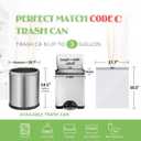 3 Gallon 220pcs Strong Drawstring Trash Bags Garbage Bags by Teivio, Bathroom Trash Can Bin Liners, Small Plastic Bags for home office kitchen, White