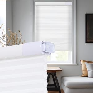 Upgrade No Drill No Tools Cellular Shades for Indoor Windows 38mm Honeycomb Blinds Cordless Free Stop Blinds for Windows White Light Filtering 31" WX64 H