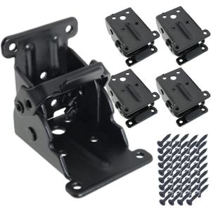4 Pack Folding Table Legs, Folding Brackets, Folding Leg Fittings, Self-Locking Hinge with Screws for Table Chair Seat Desk Repair DIY