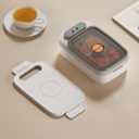 xeamun Cordless Electric Lunch Box for Adults, 14000mAh Rechargeable Auto Heated Lunch Box, 1L Portable Self-Heating Food Warmer for Car, Office, Travel, Picnic & outdoor