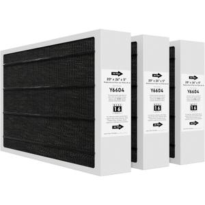 Y6604 MERV16 20x26x5 Furnace Replacement Filter Compatible with Lennox Y6604 PureAir PCO3-20-16 Air Purifier Cleaner Purification Systems, 3 Pack
