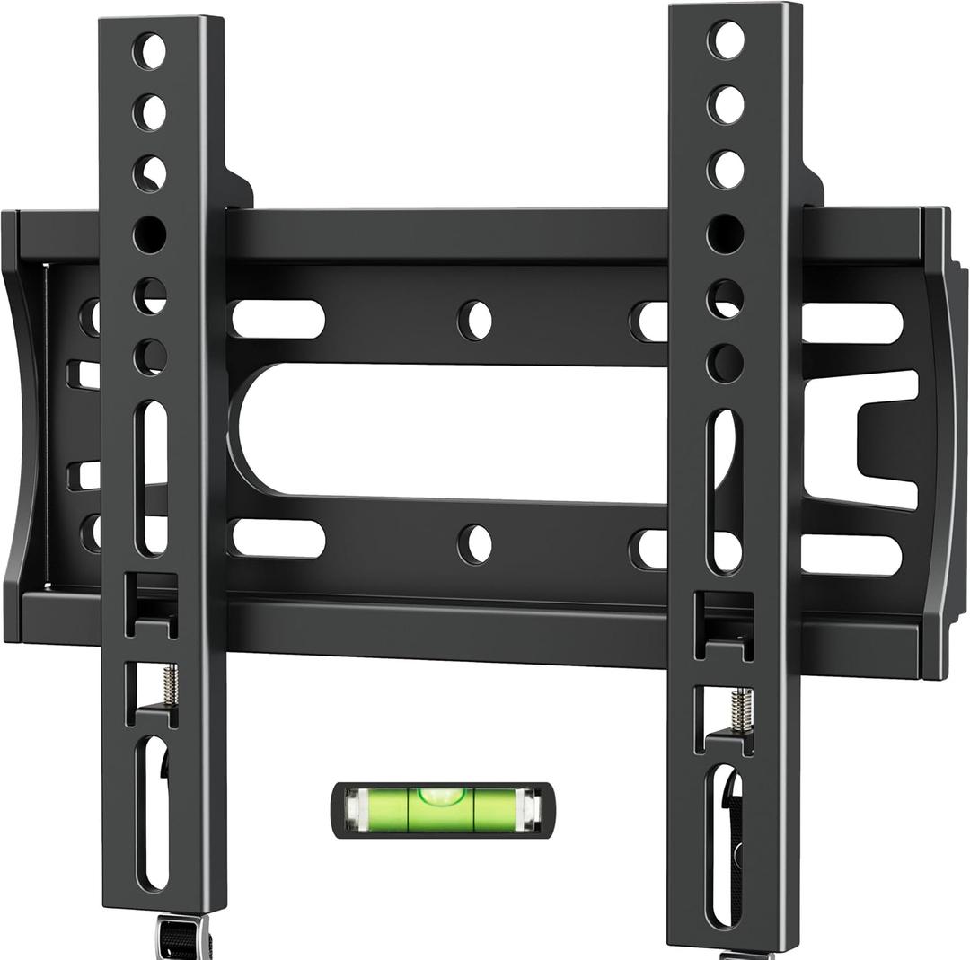 IWORBOARD 24 32 40 42 inch Fixed TV Monitor Wall Mount for 14-43 inch LED LCD Screen, Low Profile Small RV TV Mount, Easy Slim Flat Wall Bracket, Max VESA 200x200mm, 66lbs, Single Stud