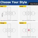 Keyed Entry Door Knob with Lock and Key, Exterior and Interior Door Lock for Bedroom, Entry Door Handle for Front DoorSatin Nickel (1 Pack)