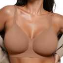 OEAK Bralettes for Women with Support Comfortable Wireless Bras Seamless Bralette No Underwire Bra Cute Everyday Tshirt Bras Sienna XL