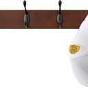 Coat Rack Wall Mount - 24 Inch with 6 Coat Hooks, Wall hat Hanger, Coat Racks, Walnut, Pack of 2
