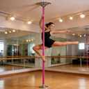 Pink Silicone Dance Pole for Home 45mm Fits 83-110 in Ceilings Gym Pole