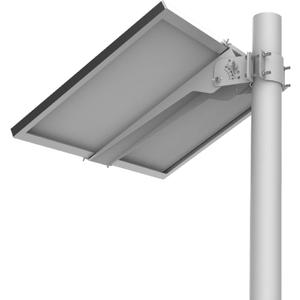 Adjustable Slar Panel Pole Mounting Bracket Rack Kit for 50W Solar Panel - Fit Pole Dia 2.35 - 4.0 Inch / 60mm - 100mm