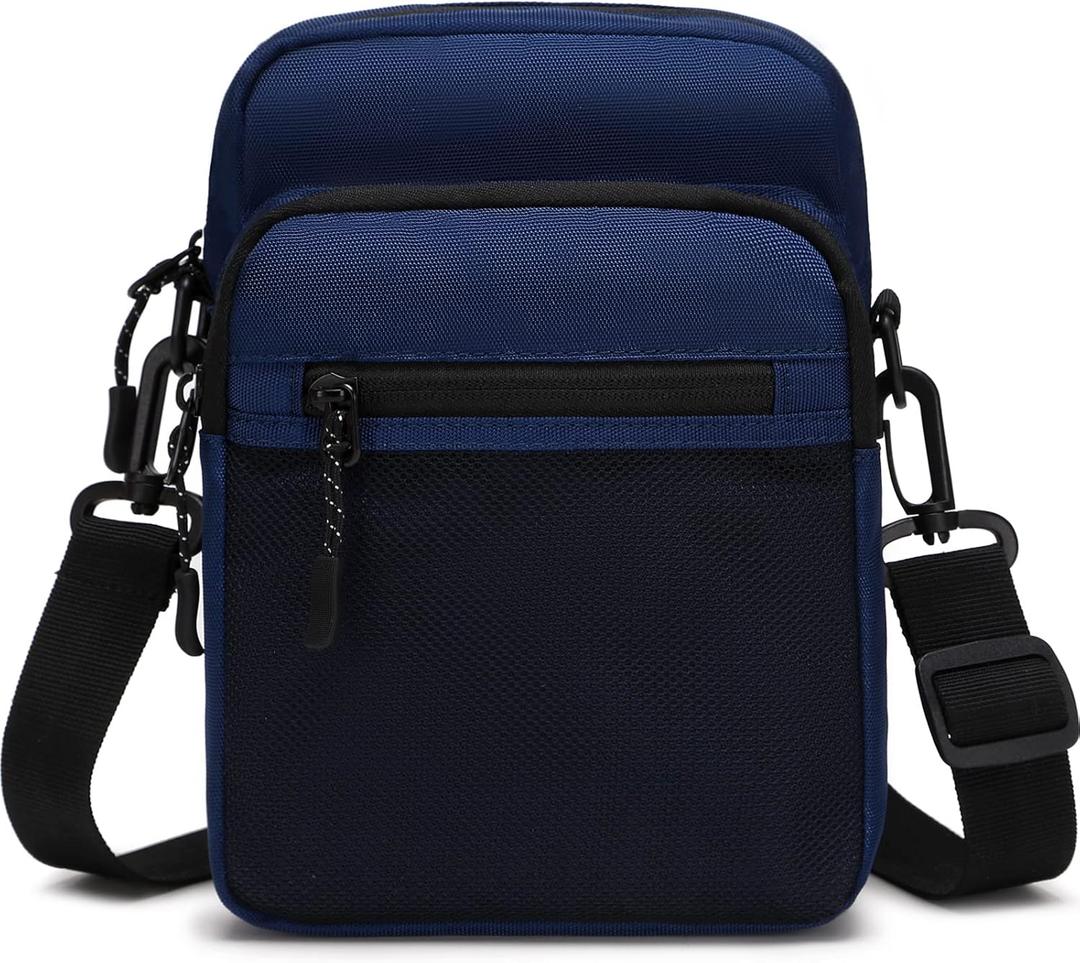Lohol Small Messenger Bag for Men Women, Water Resistant Adjustable Crossbody Sling bag Purse for Travel Sports