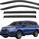 Window Visors Rain Guards for 2016 2017 2018 2019 2020 2021 2022 Honda Pilot, Out-Channel Window Vent Wind Deflectors Visors Shades for 16-22 Pilot (Excludes Touring Models)