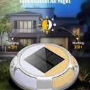 Solar Driveway Lights Dock Light Waterproof 12 Pack, 2 Colors in 1 Outdoor LED Solar Deck Lights, Solar Powered Walk Way Lights Road Marker for Warning Stair Pathway Patio (Warm & Cool)