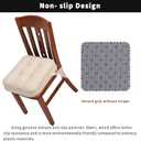 GOFORIT Chair Cushions Set of 4,Tufted Shredded Memory Foam Chair Pads, Non-Slip Seat Cushions with Removable Cover, 16'' x 16'', 4 Pack,Beige, 16''x16''x3.5''