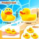 Lenwen 48 Pieces Middle Finger Rubber Duck Funny Yellow Rubber Duck Cute Small Bath Toy for Bathroom Car Dashboard Interior Decorations()