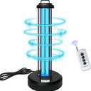 38W UV Light Sanitizer, Ultraviolet Lamp with Remote Control for Home, Office School, Hotel.99.99% UVC Cleaning Portable Lamp,3-Gear Timer 15/30/60 Minutes 110V Ozone Free