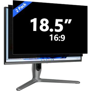 [2-Pack] 18.5 Inch Computer Privacy Screen for 16:9 Monitor, Removable Anti Glare Blue Light Filter & Anti-Scratch Protector Film - Eye Protection Privacy Shield for Desktop Monitors